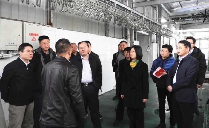 08 圖為國(guó)家藥典委員會(huì)一行調(diào)研臨泉縣誠(chéng)聚食品有限公司。（記者 蔣守福 攝）.JPG