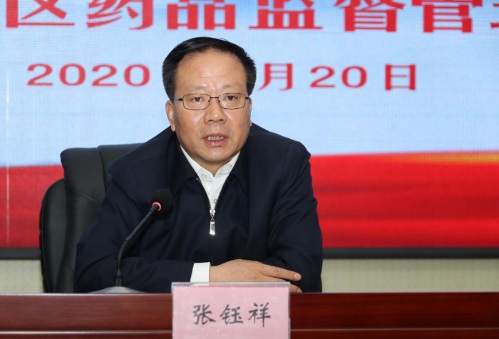 圖為張鈺祥在講話。（馬少賓 攝）