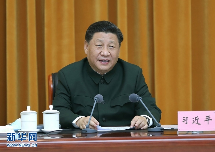 3月24日，中共中央總書記、國家主席、中央軍委主席習(xí)近平到武警第二機(jī)動總隊(duì)視察。這是習(xí)近平發(fā)表重要講話。　新華社記者 李剛 攝